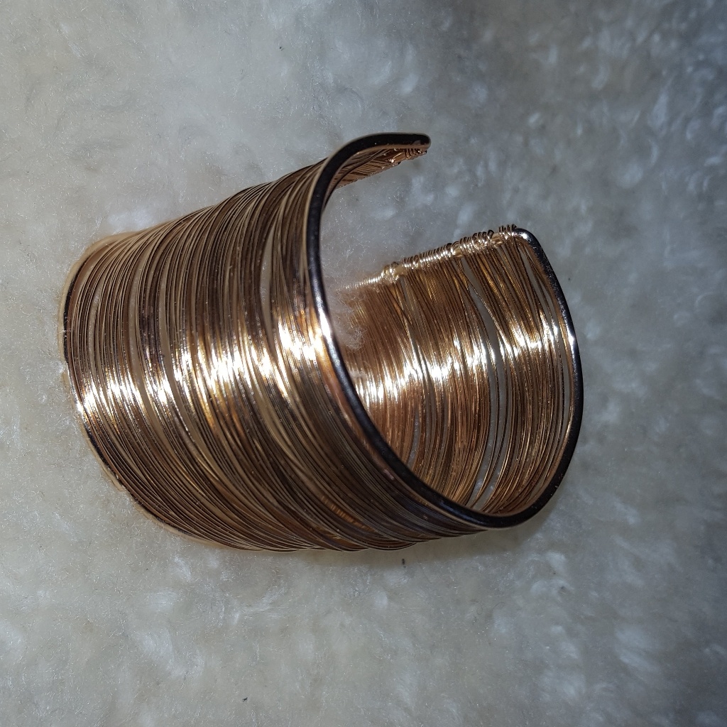 Nwt Luxury Boho Cuff Bracelet Rose Gold Wirebohemian Festival Quality